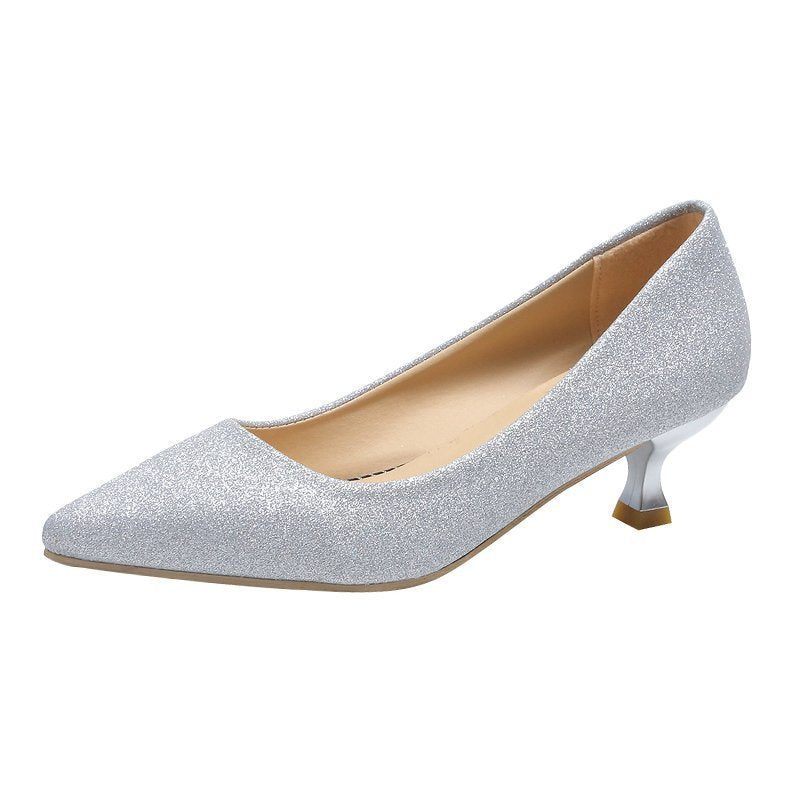 Fashion Low-cut Pointed Heel Shoes For Women