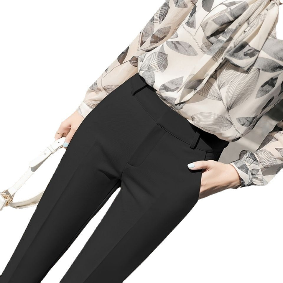 Women's Drapey High Waist Slim Suit Pants