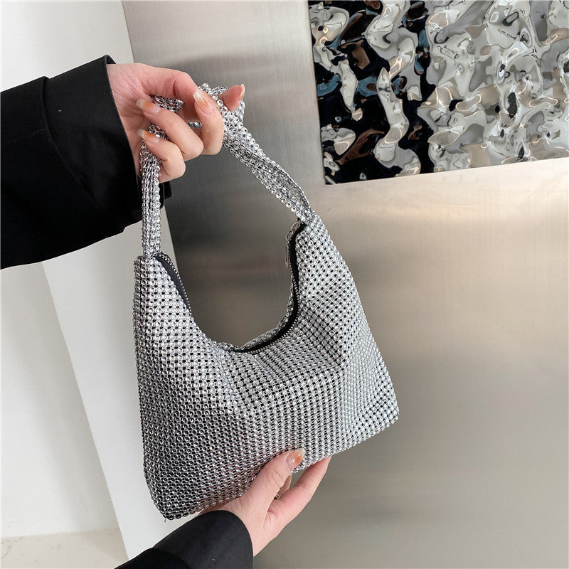 Women's Diamond Inlaid Portable Bucket Bag