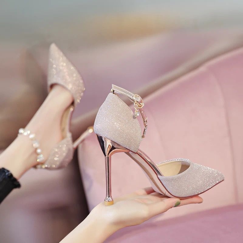 French High Heels Wedding Shoes Design Sense Dignified Goddess