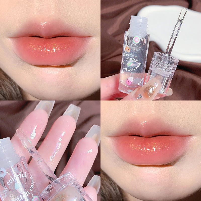 Cappuvini Cotton Candy Lip Gloss Lip Balm Glass Transparent
