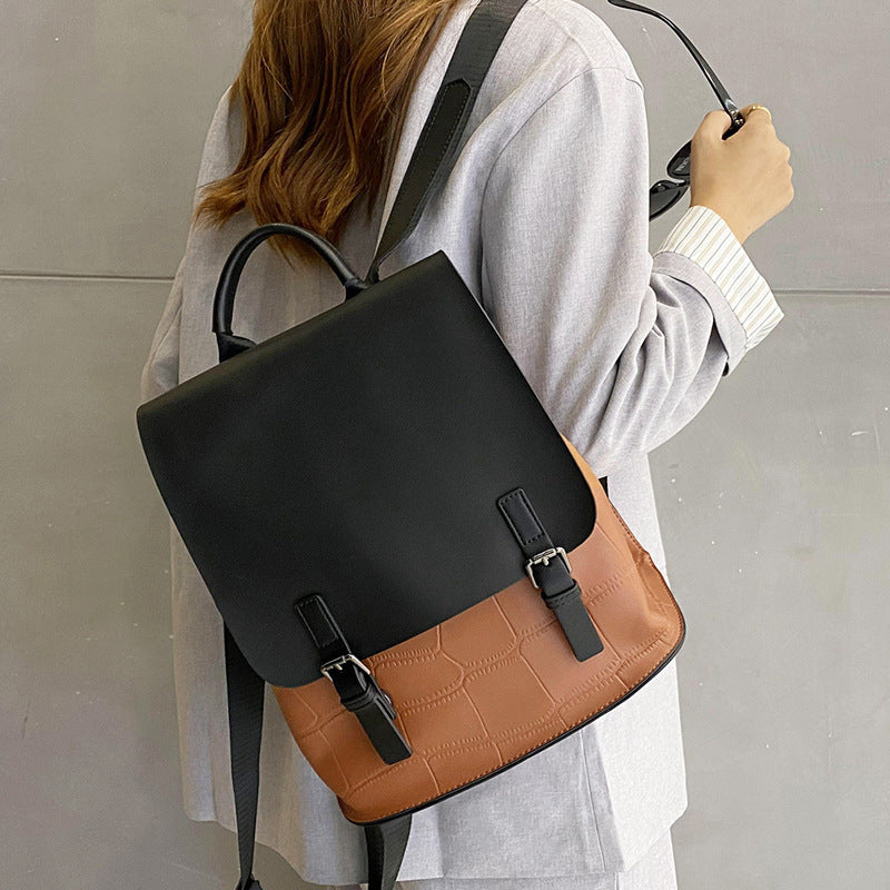 Genuine Leather Assorted Colors Women's Cow Leather Bag Simple Backpack
