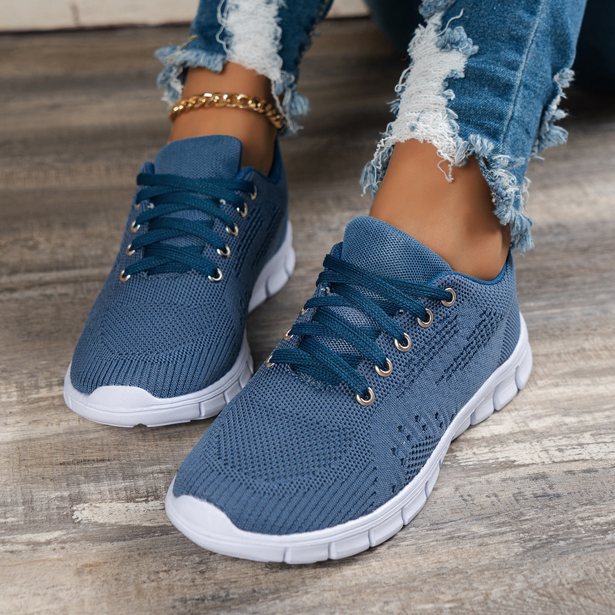 Fashion Blue Running Soft Bottom Comfortable Women's Shoes