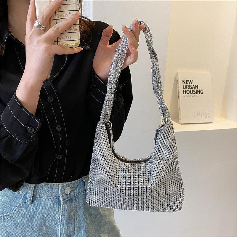 Women's Diamond Inlaid Portable Bucket Bag