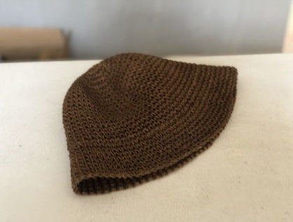 Women's Foldable Hand Woven Bucket  Hat