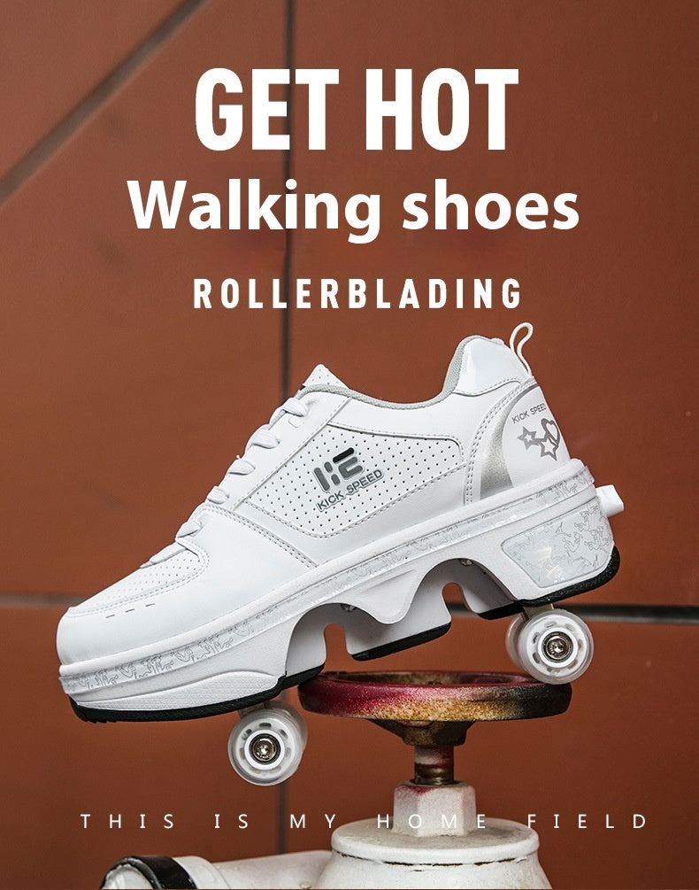 Four-wheel Heelys Dual-use Skates Female