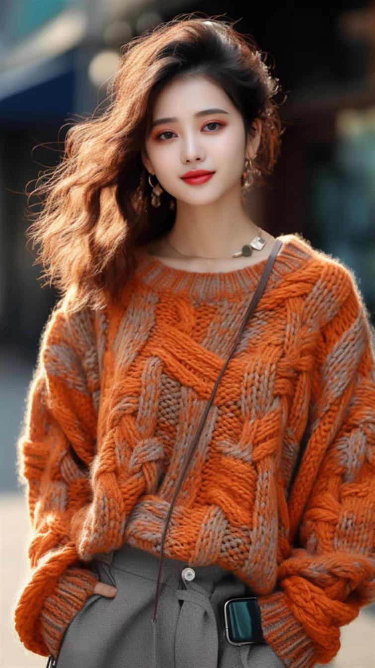 Top Loose Temperament Sweater Lazy Fall And Winter Outer Wear