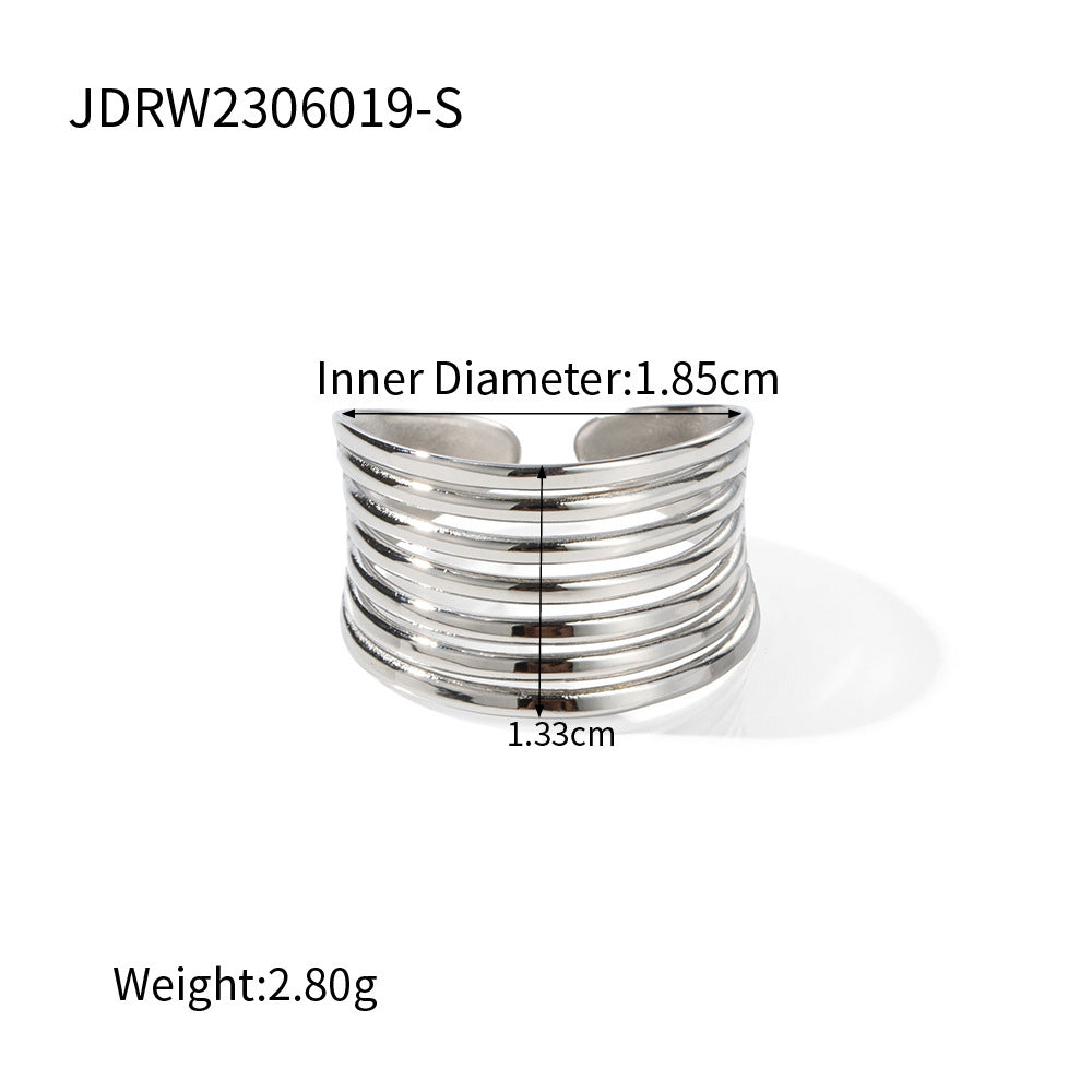 Simple Ins Style Fashionable Stainless Steel Ring