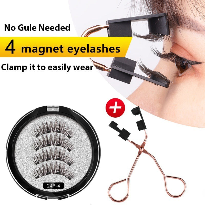 New Natural Magnetic Eyelash With Clip Sleeve
