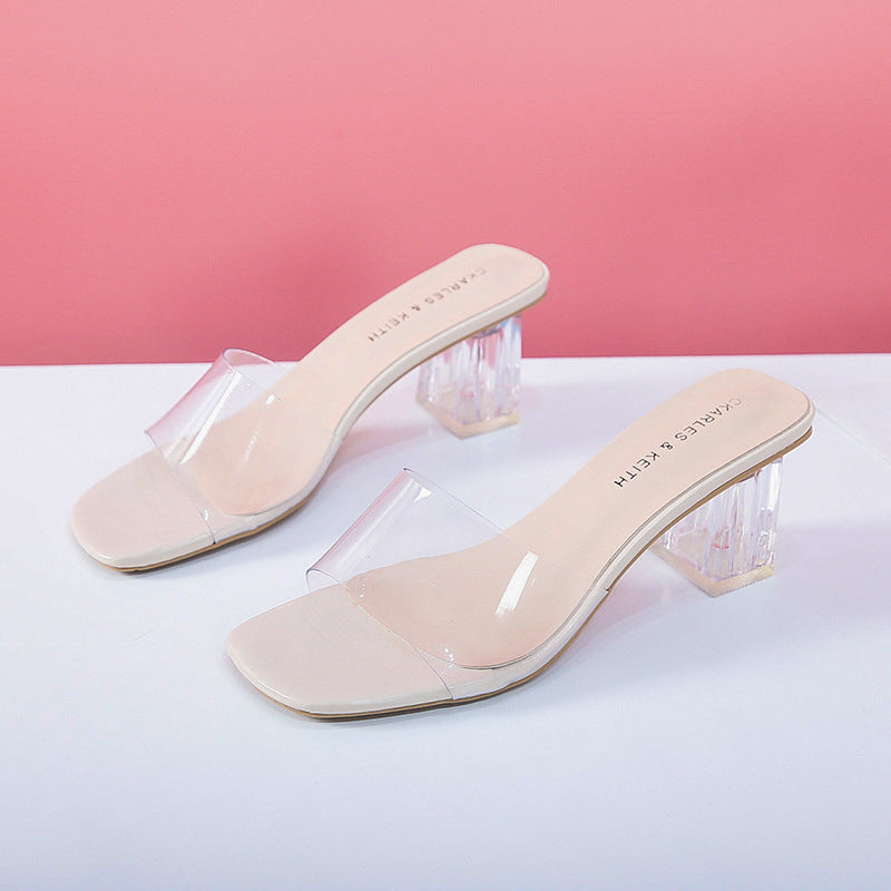 Personalized Transparent Fashion Sandals Women's Shoes