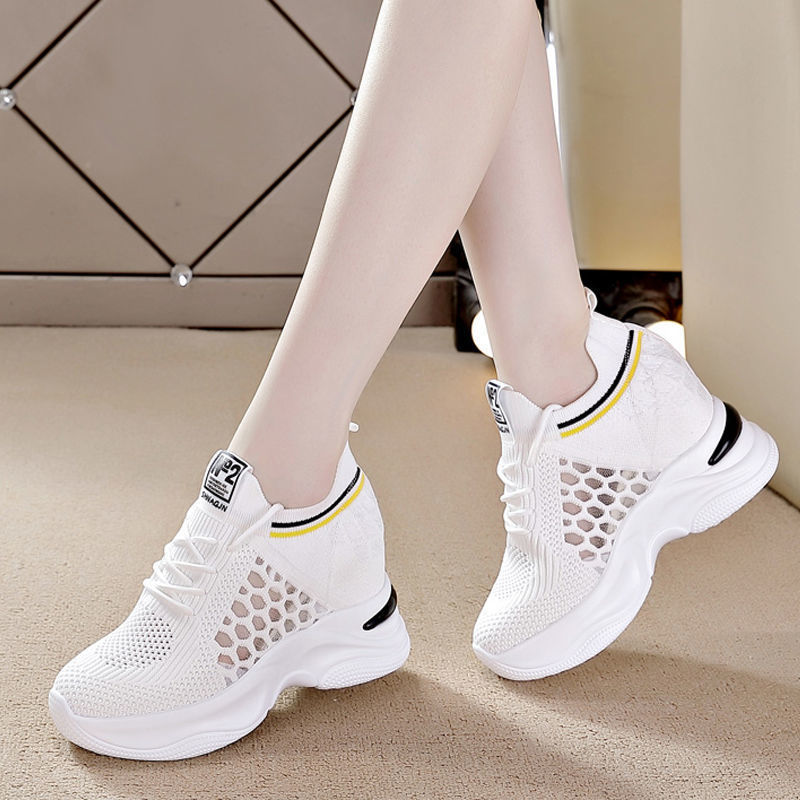 Breathable Slimming Height Increasing Insole Women's Shoes Casual Sneaker Women