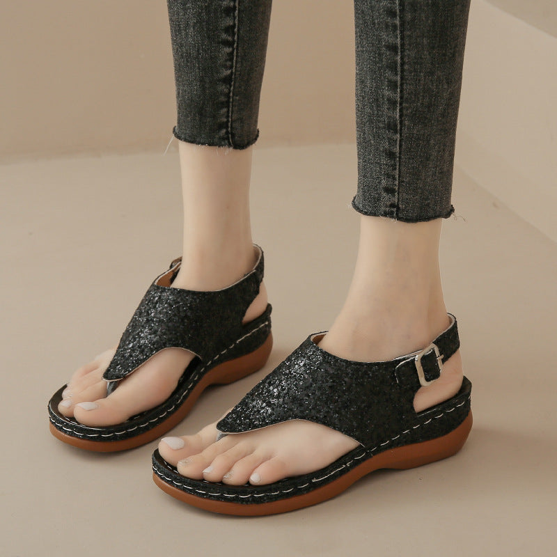Wedge Casual Sandals Plus Size Wedge Flip-toe Women's Sandals