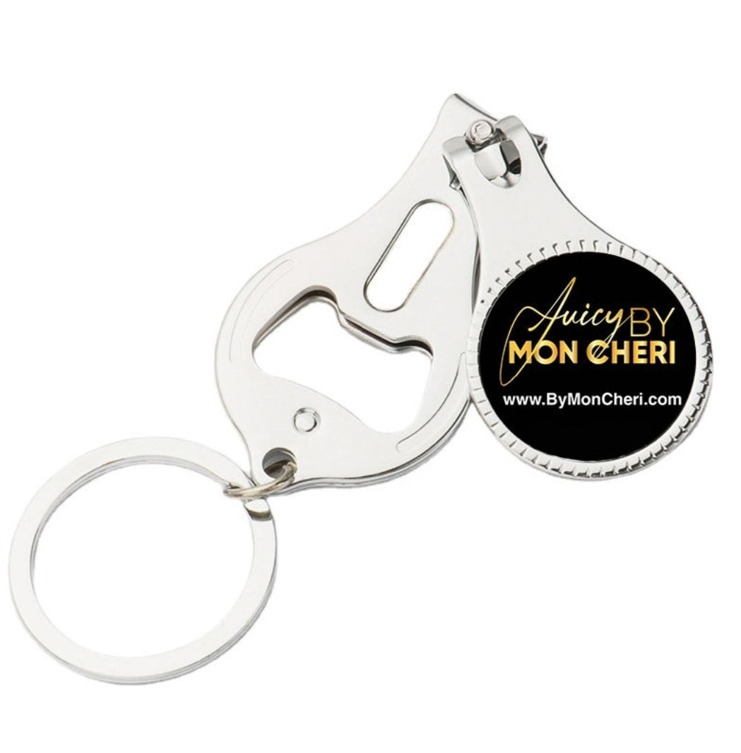 Multifunctional Key Chain with Nail Clipper, File, and Bottle Opener